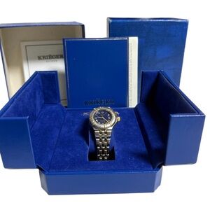 KRIEGER QUARTZ CHRONOMETER WATCH #4001315 WITH BOX & CERTIFICATES